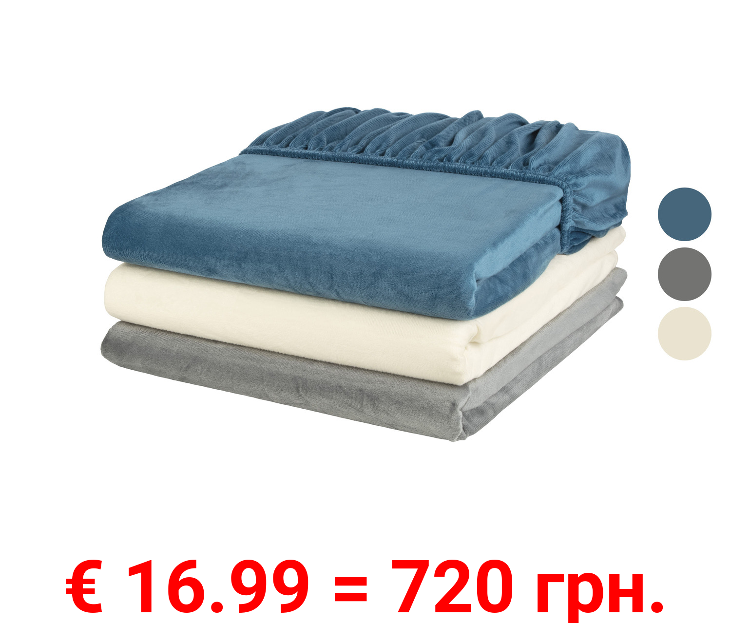 LIVARNO home Plüsch-Spannbettlaken, 180-200 x 200 cm