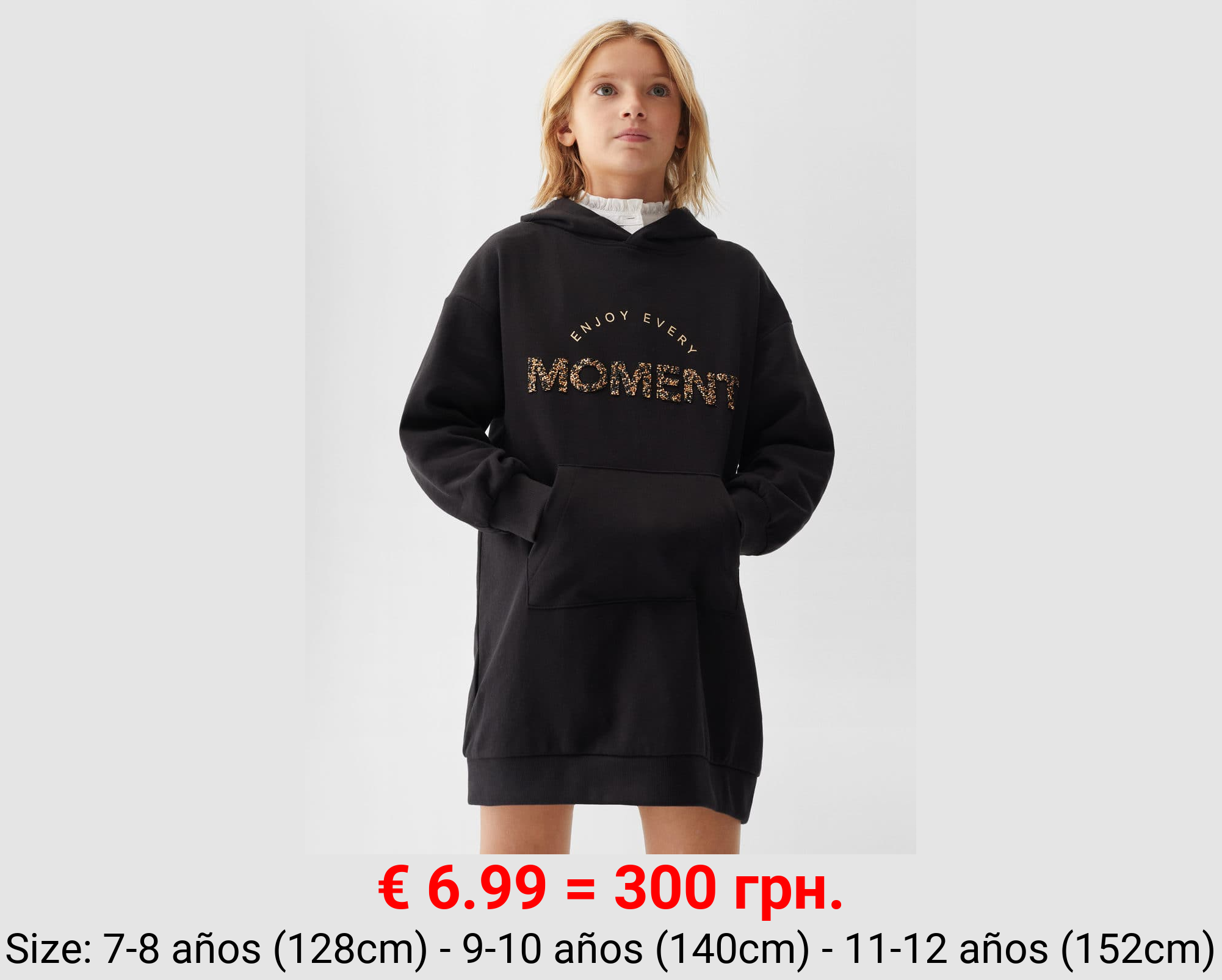 Vestido sudadera mensaje