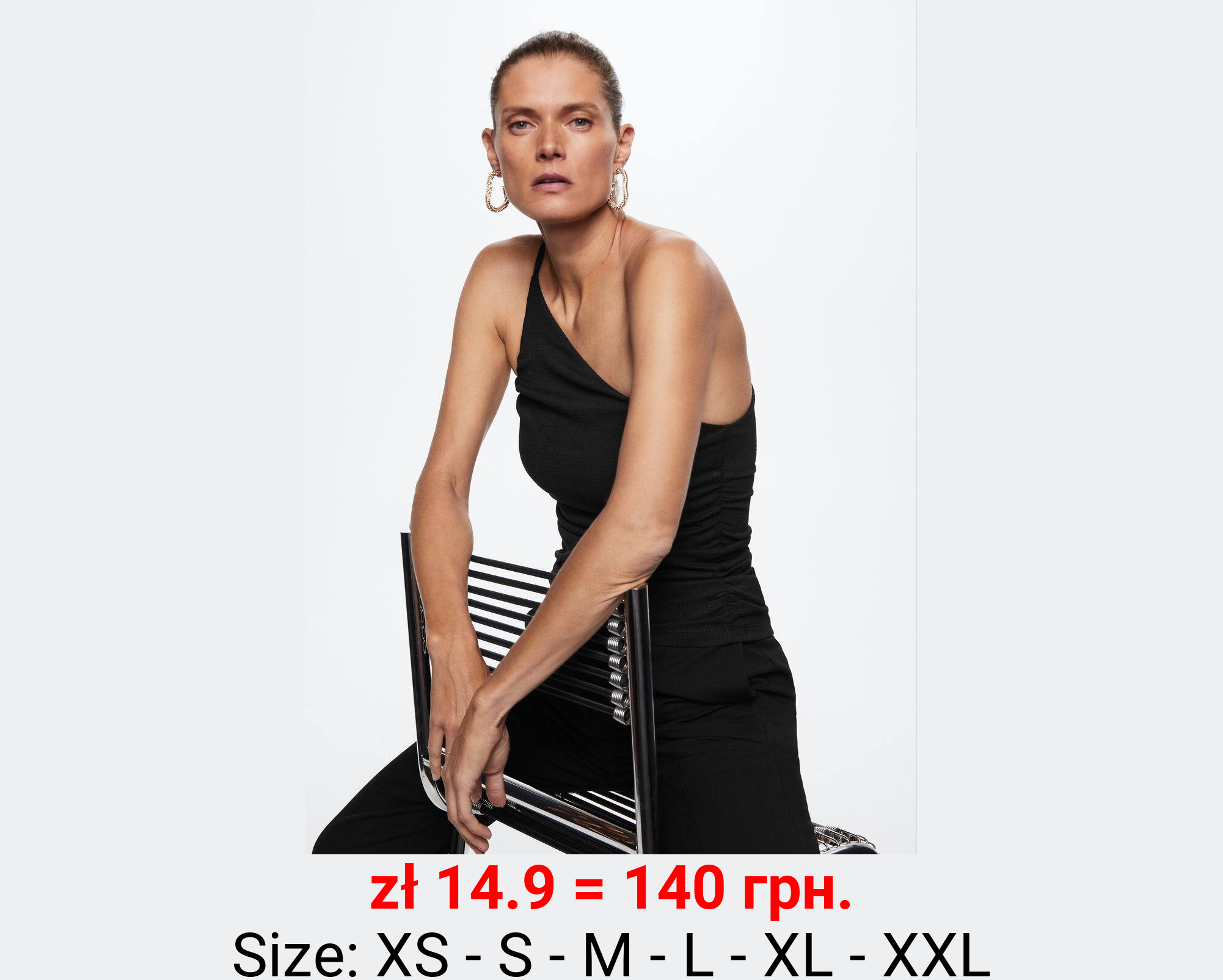 Top asimétrico textura