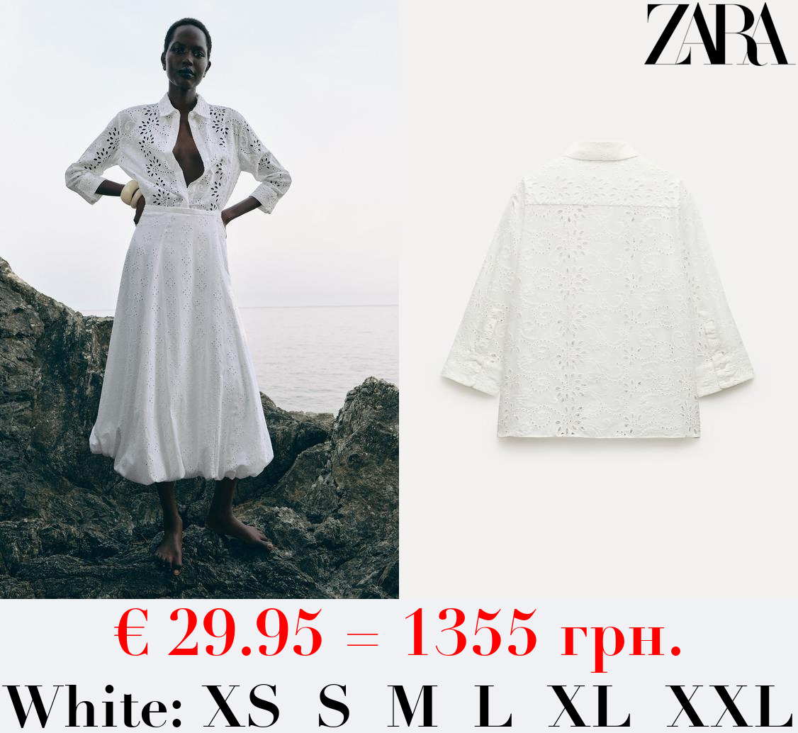 ZW COLLECTION EMBROIDERED POPLIN SHIRT