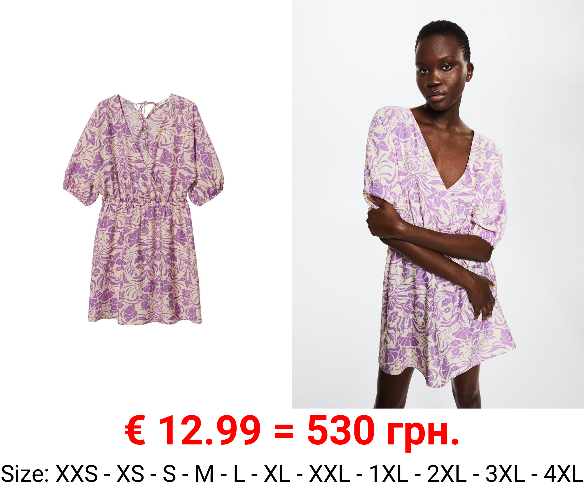 vestido fluido estampado