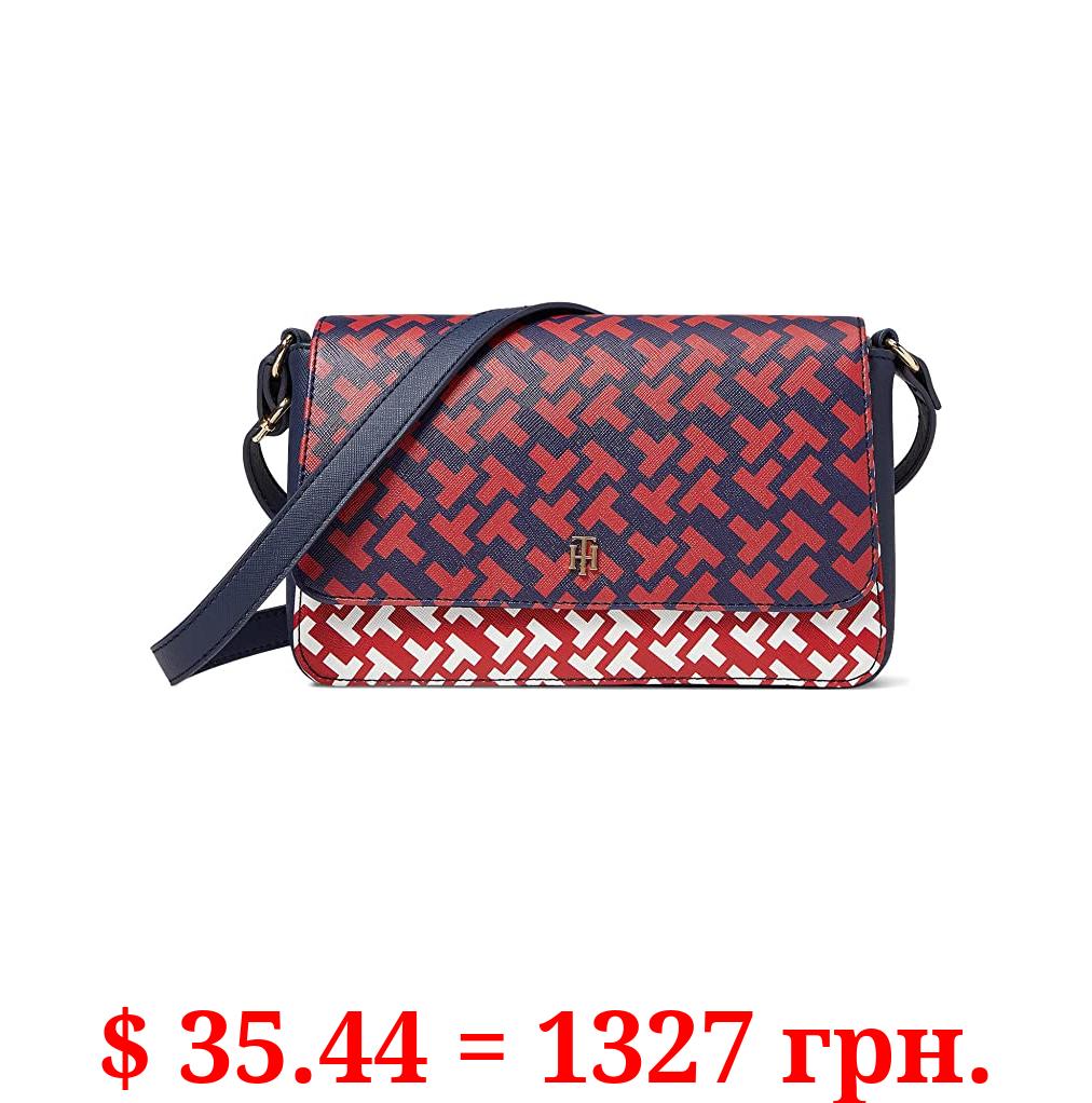 Tommy Hilfiger Beth II Flap Crossbody Bias Bicolor Texture PVC