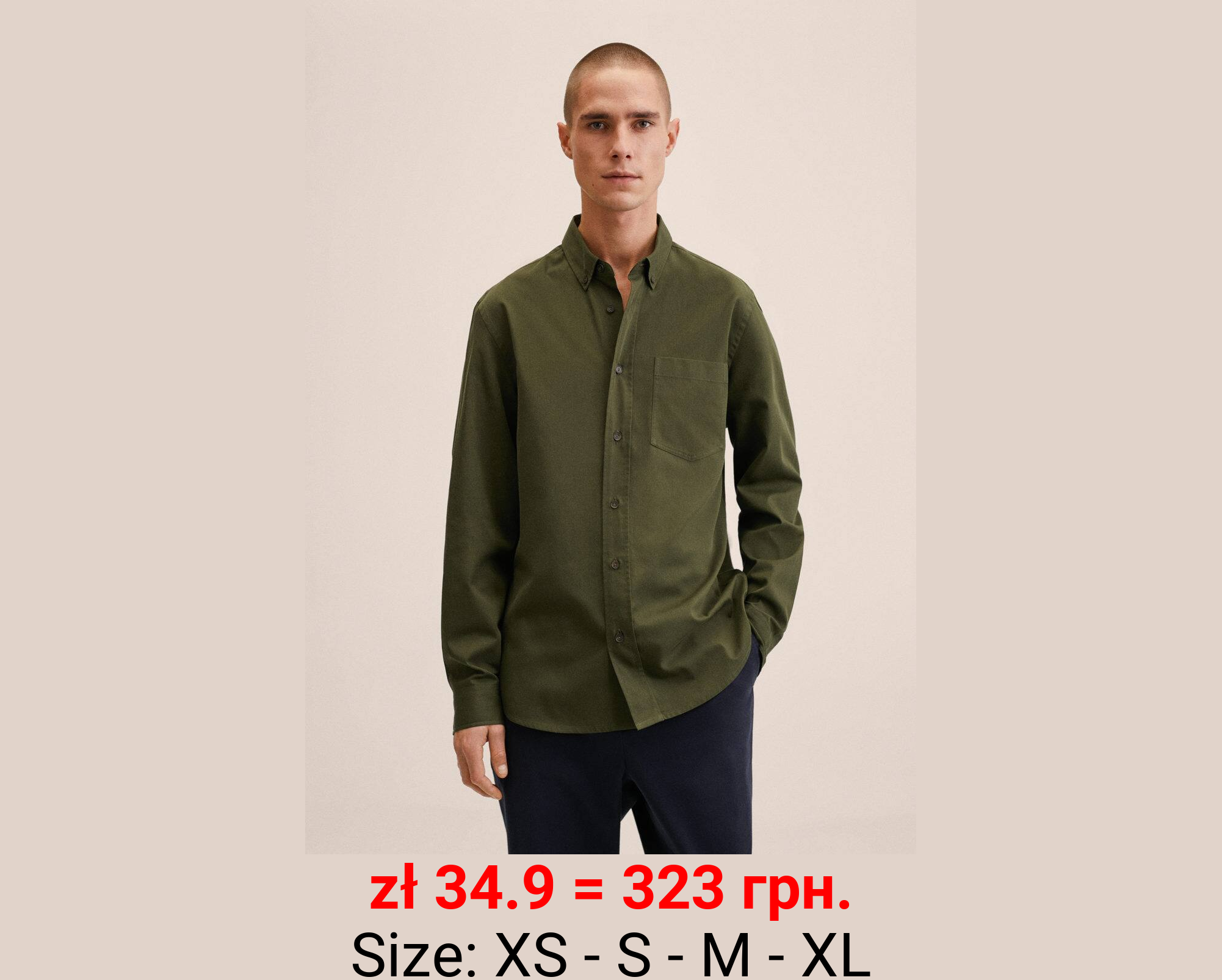 Camisa regular fit algodón lyocell