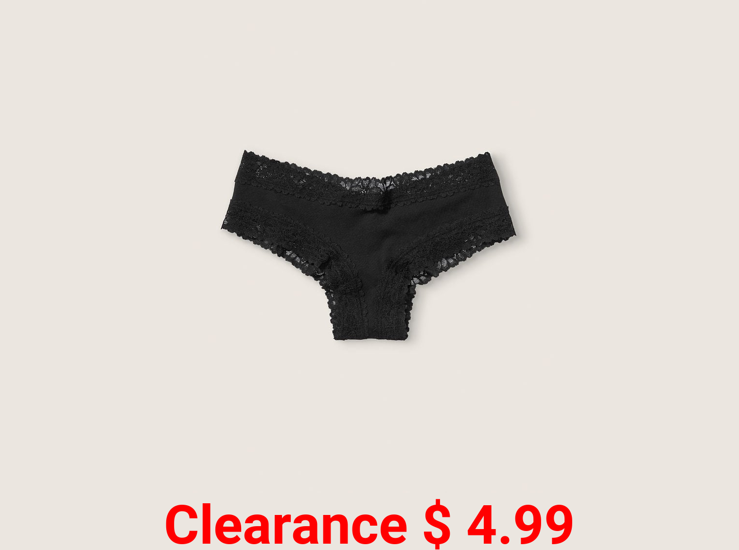 Lace Trim Cheekster Panty