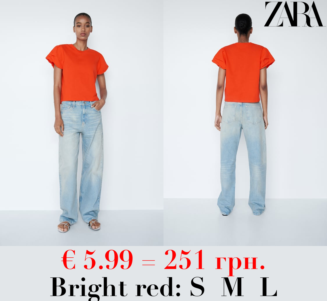 POPLIN SLEEVE T-SHIRT