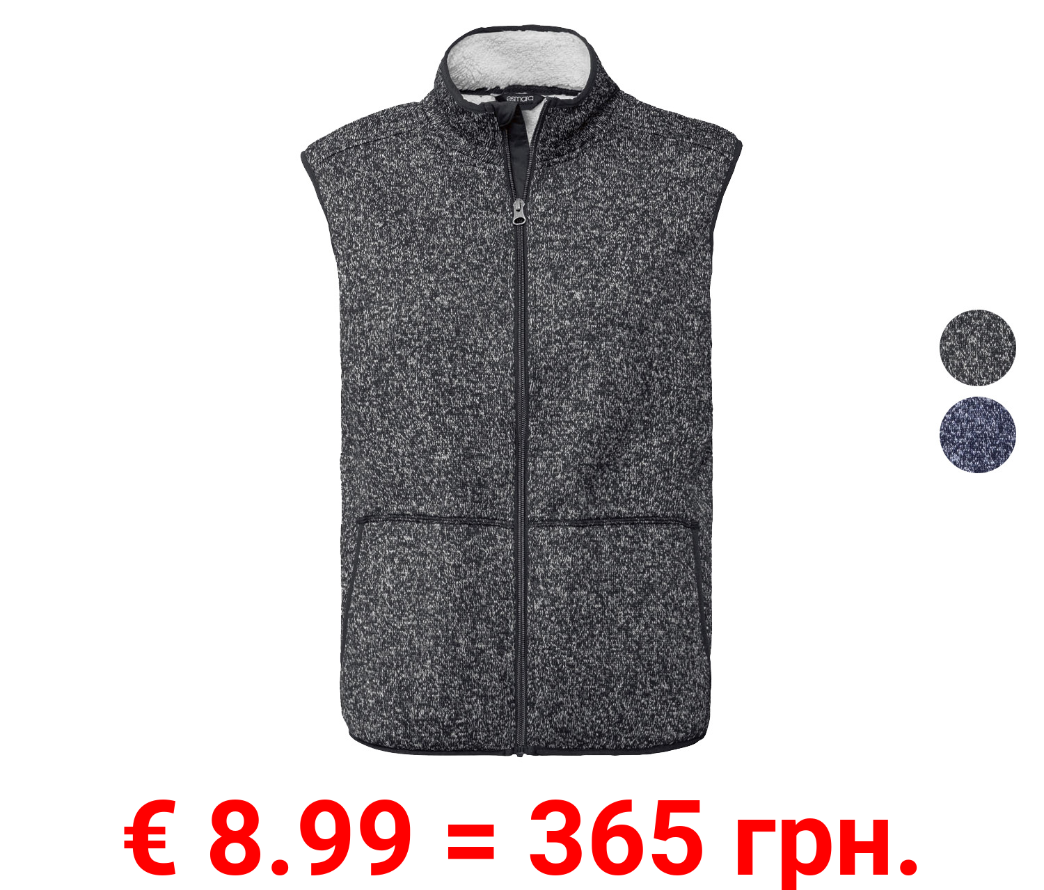 esmara Damen Strickfleeceweste mit Teddyplüsch