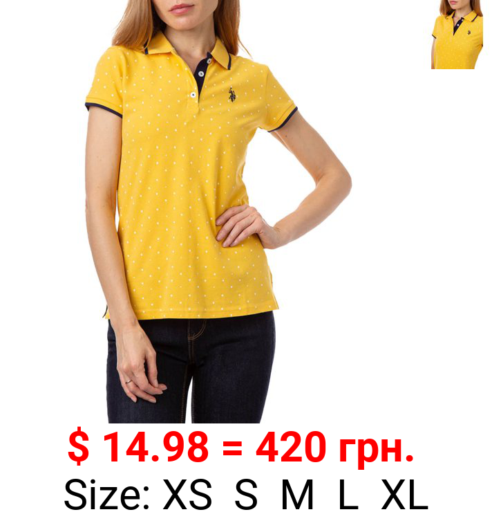 US Polo Assn. Classic Polo Dot Pique Short Sleeve Shirt, Women's