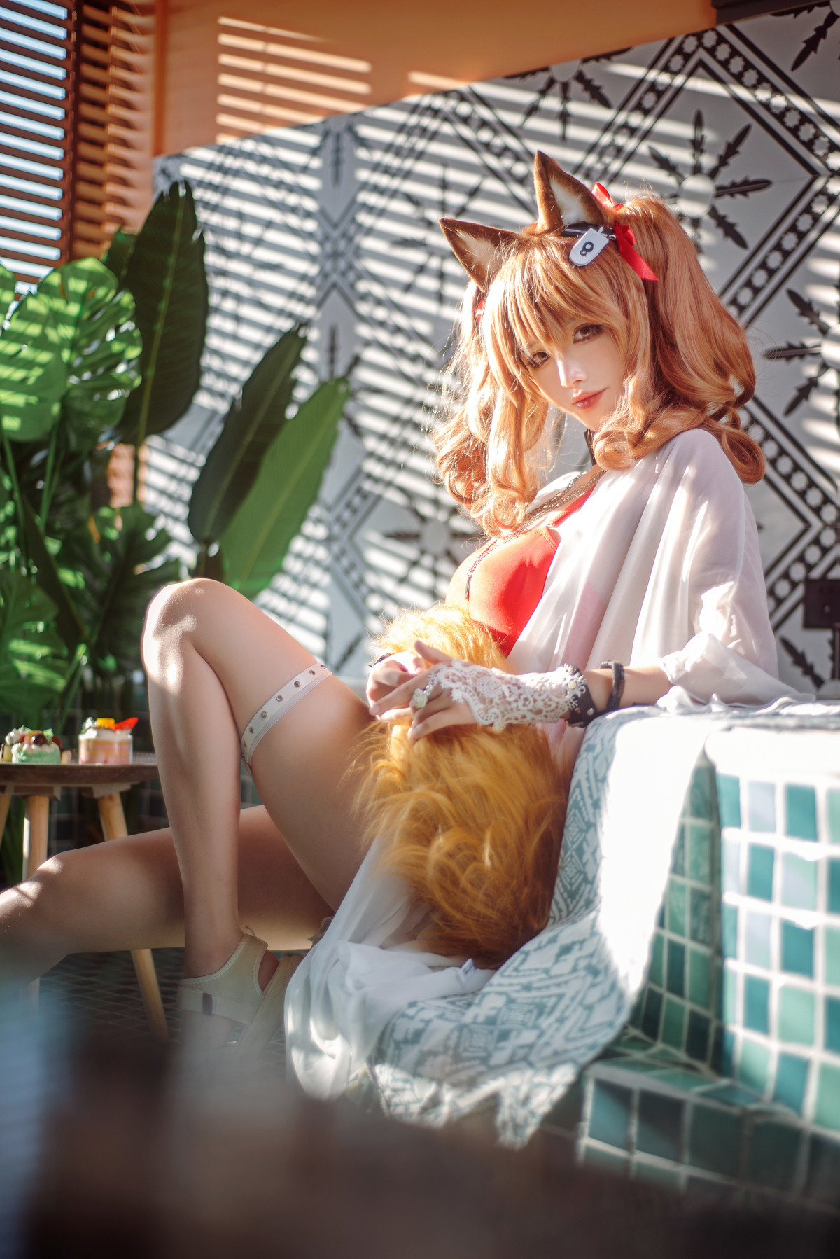 工藤新伍 Cosplay 明日方舟 安洁莉娜 夏卉泳装 1