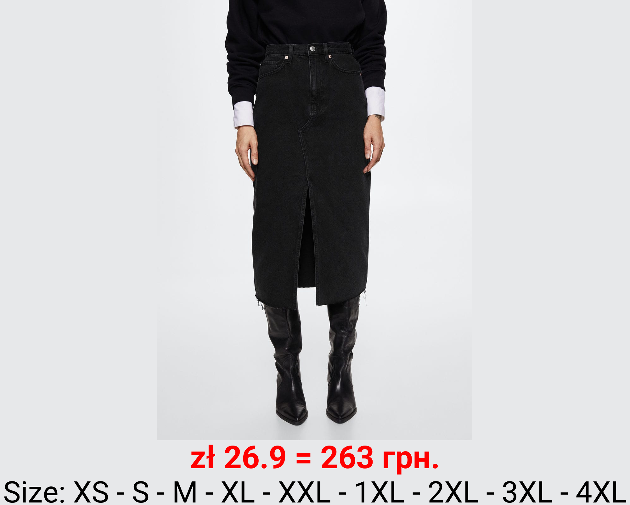 Falda vaquera abertura