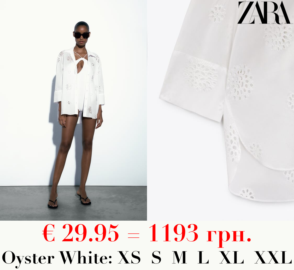 SHIRT WITH CUTWORK EMBROIDERY