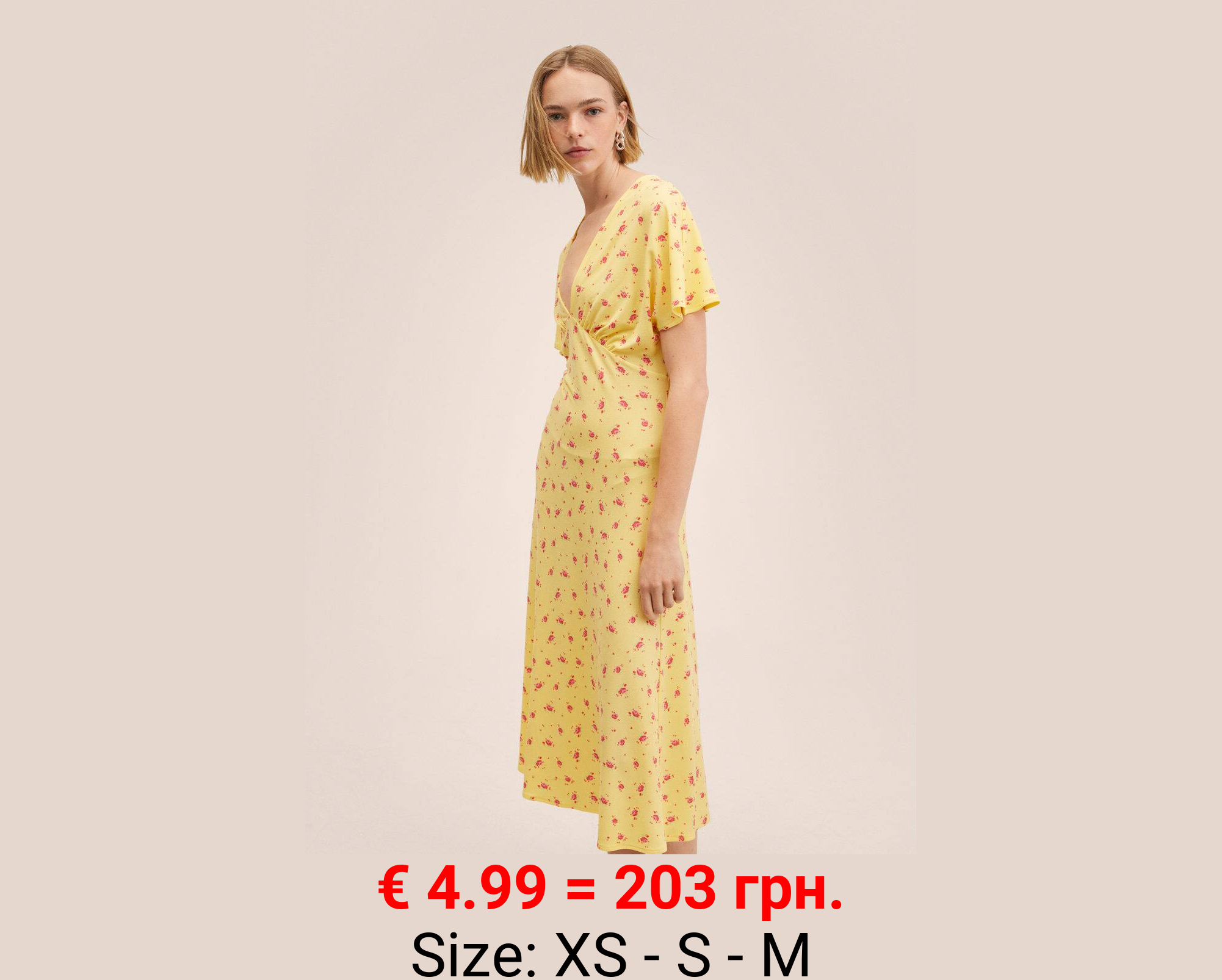 Vestido estampado midi