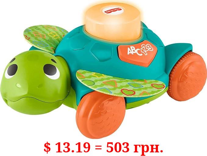 Fisher-Price Linkimals Baby & Toddler Toy Sit-to-Crawl Sea Turtle with Interactive Lights Music and Rolling Motion for Ages 9+ Months (Amazon Exclusive)