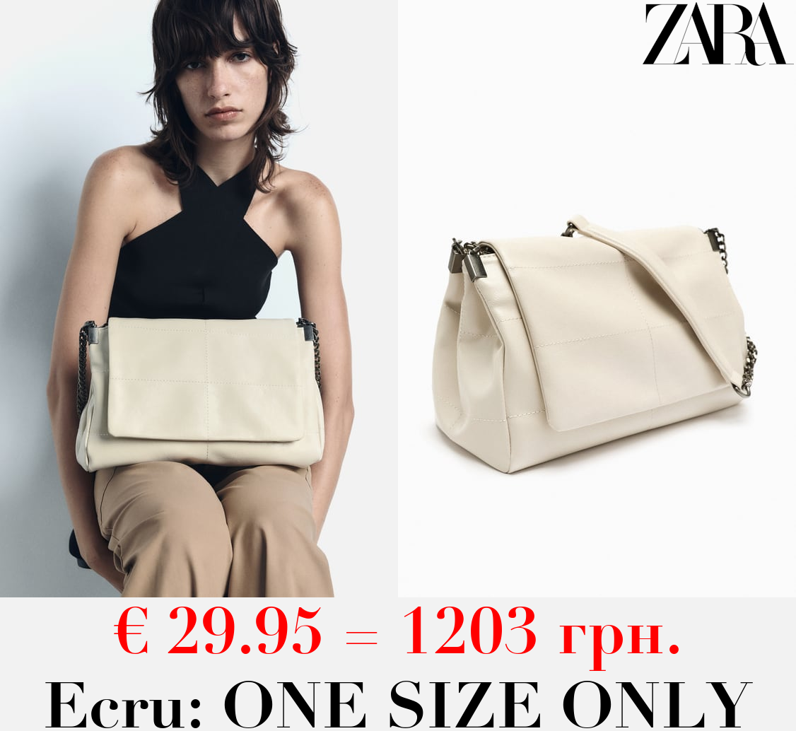 ROCKER SHOULDER BAG WITH FLAP