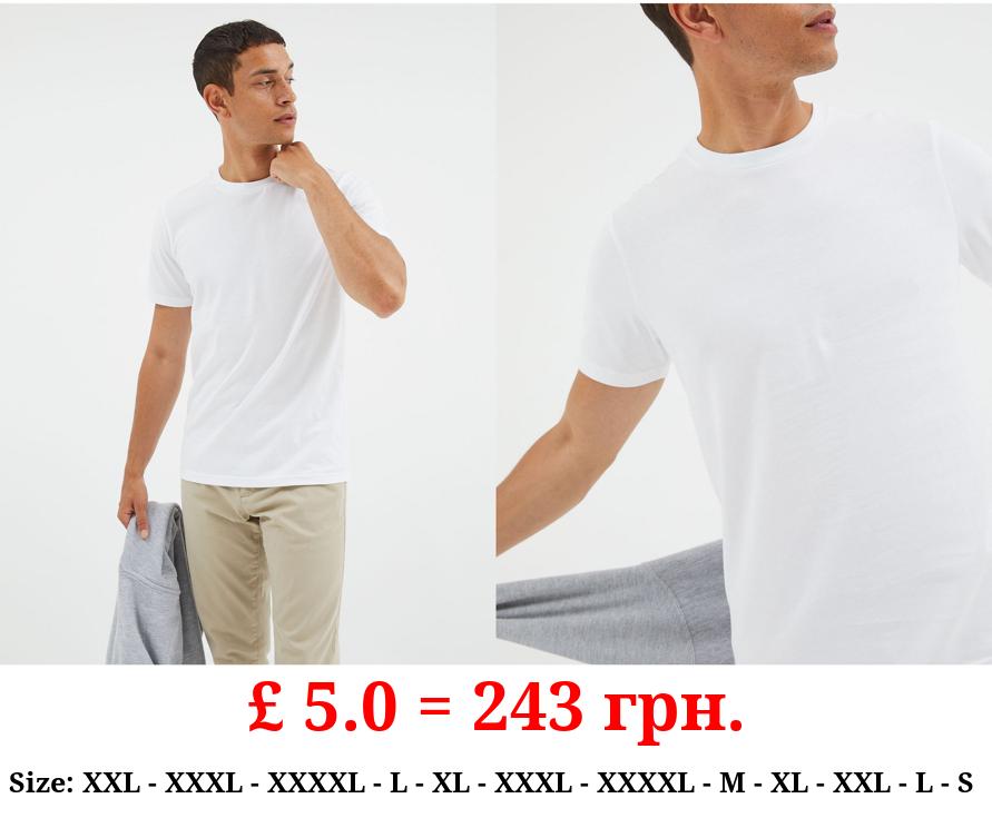 White Plain Slim Fit T-Shirt