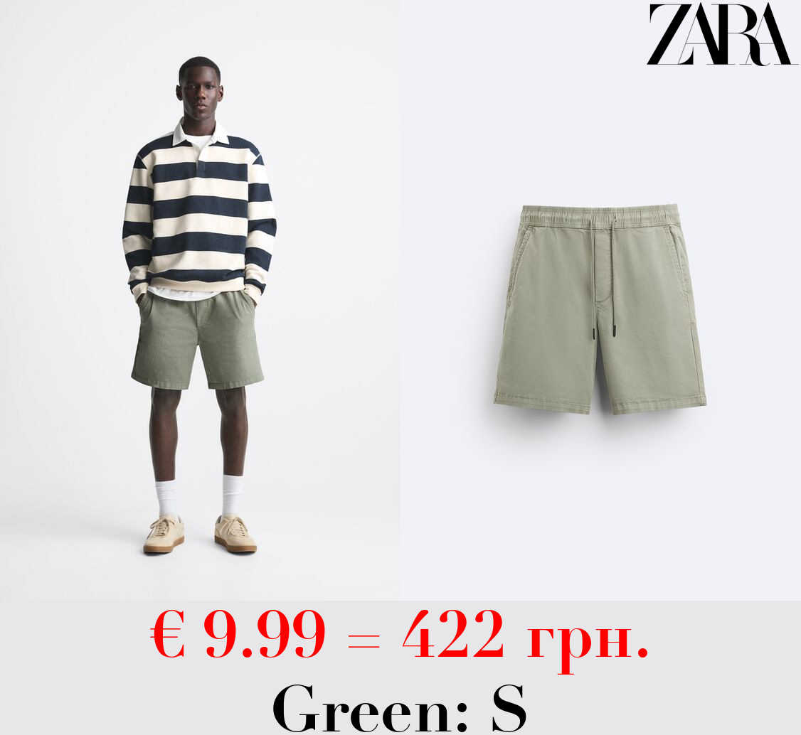 JOGGING BERMUDA SHORTS WITH ELASTIC WAISTBAND