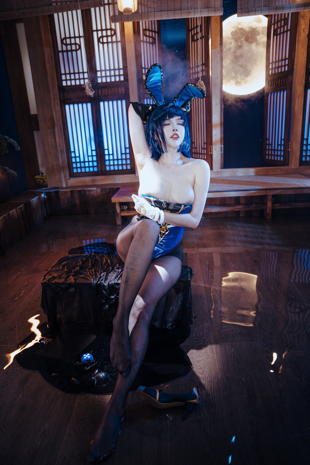Cosplay 夏小秋秋秋 夜兰 兔女郎 Set.02 14