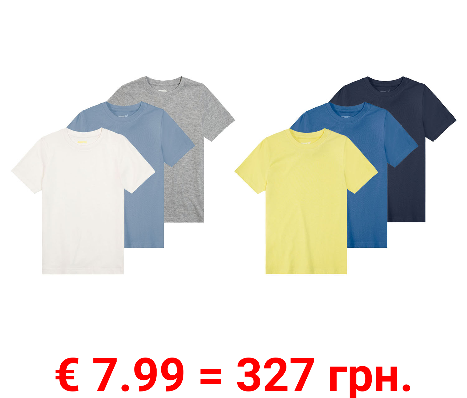 pepperts!® Kinder Jungen T-Shirts, 3 Stück, mit Rundhalsausschnitt