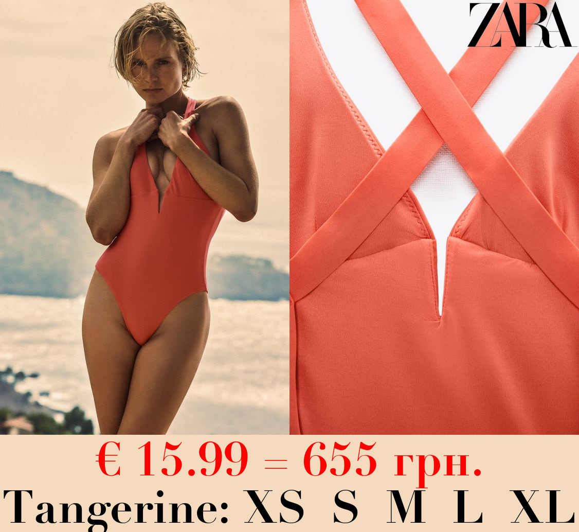 SWIMSUIT WITH CROSSOVER STRAPS