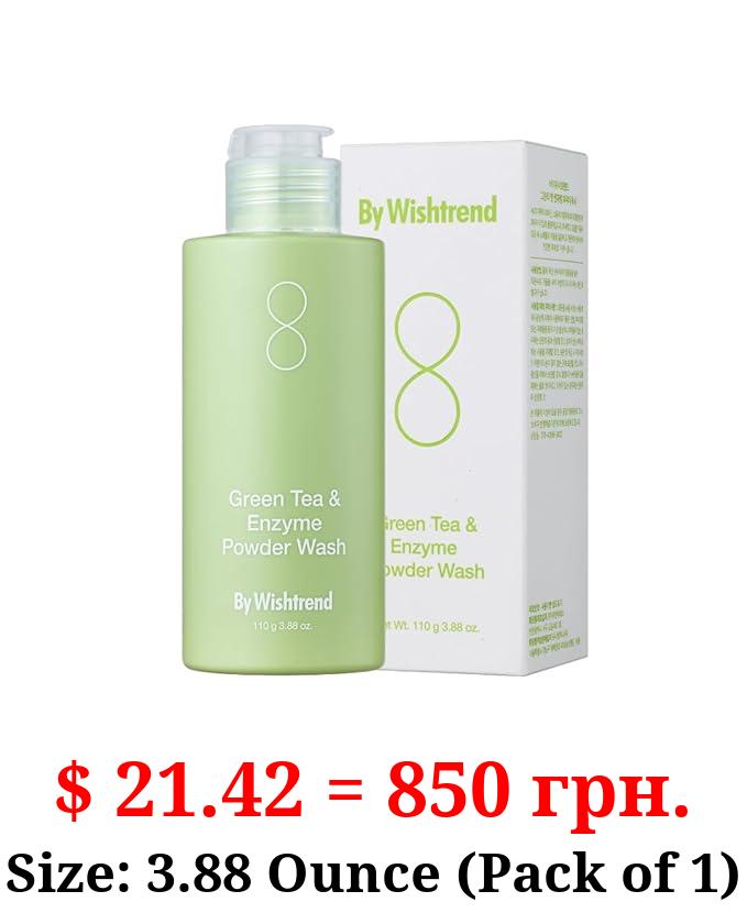 BY WISHTREND] Green Tea & Enzyme Powder Face Wash, All-in-one, Hydrating daily facial cleanser and Gentle exfoliator for pores and blackheads (3.88 Ounce (Pack of 1))