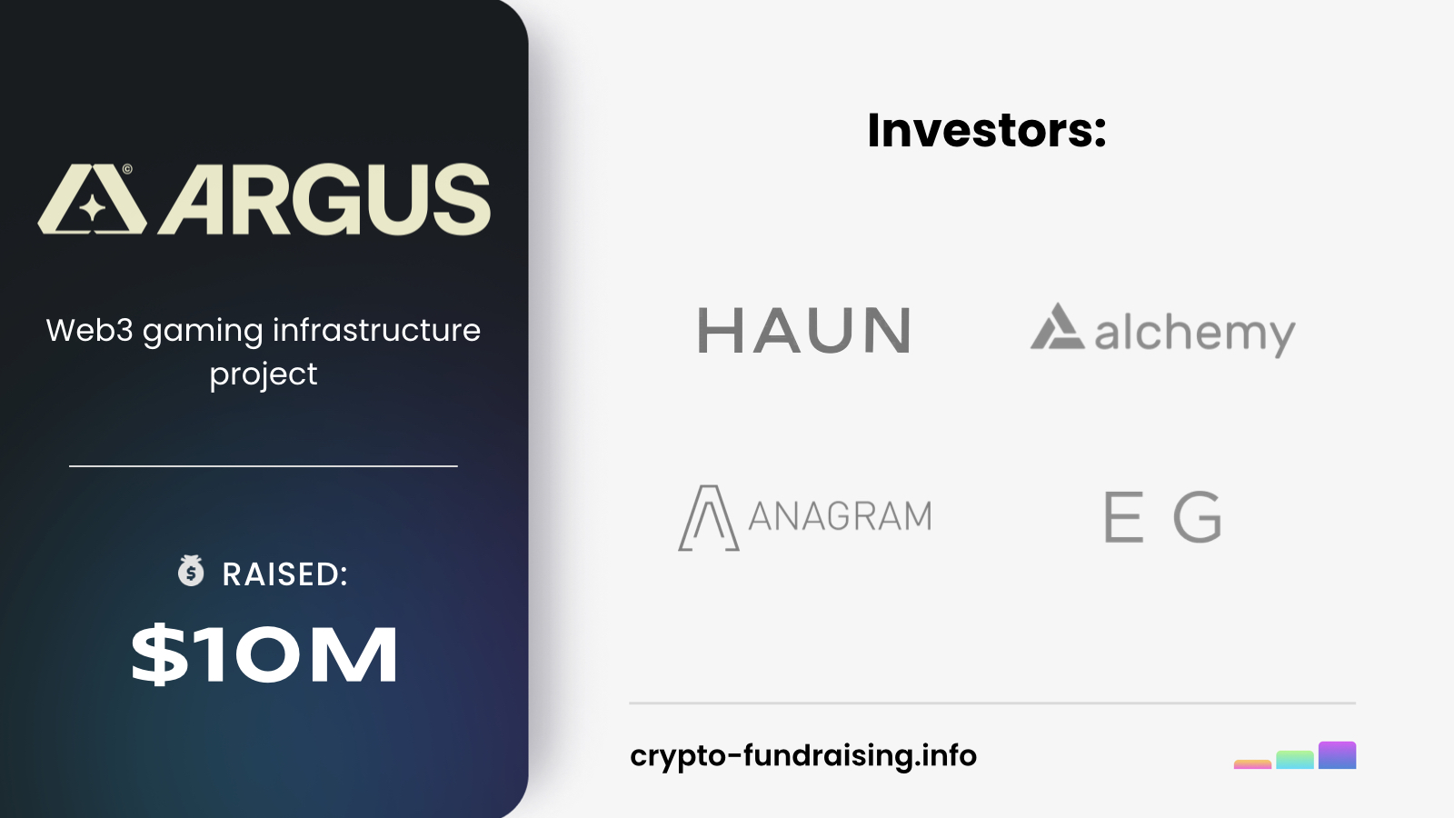 Argus project. Ventures Crypto.