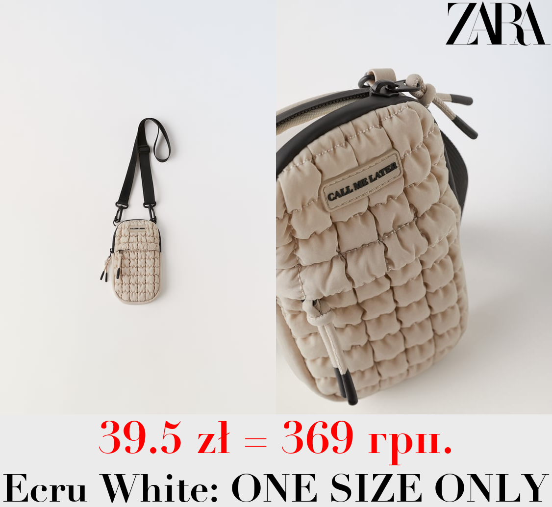 QUILTED MOBILE PHONE BAG