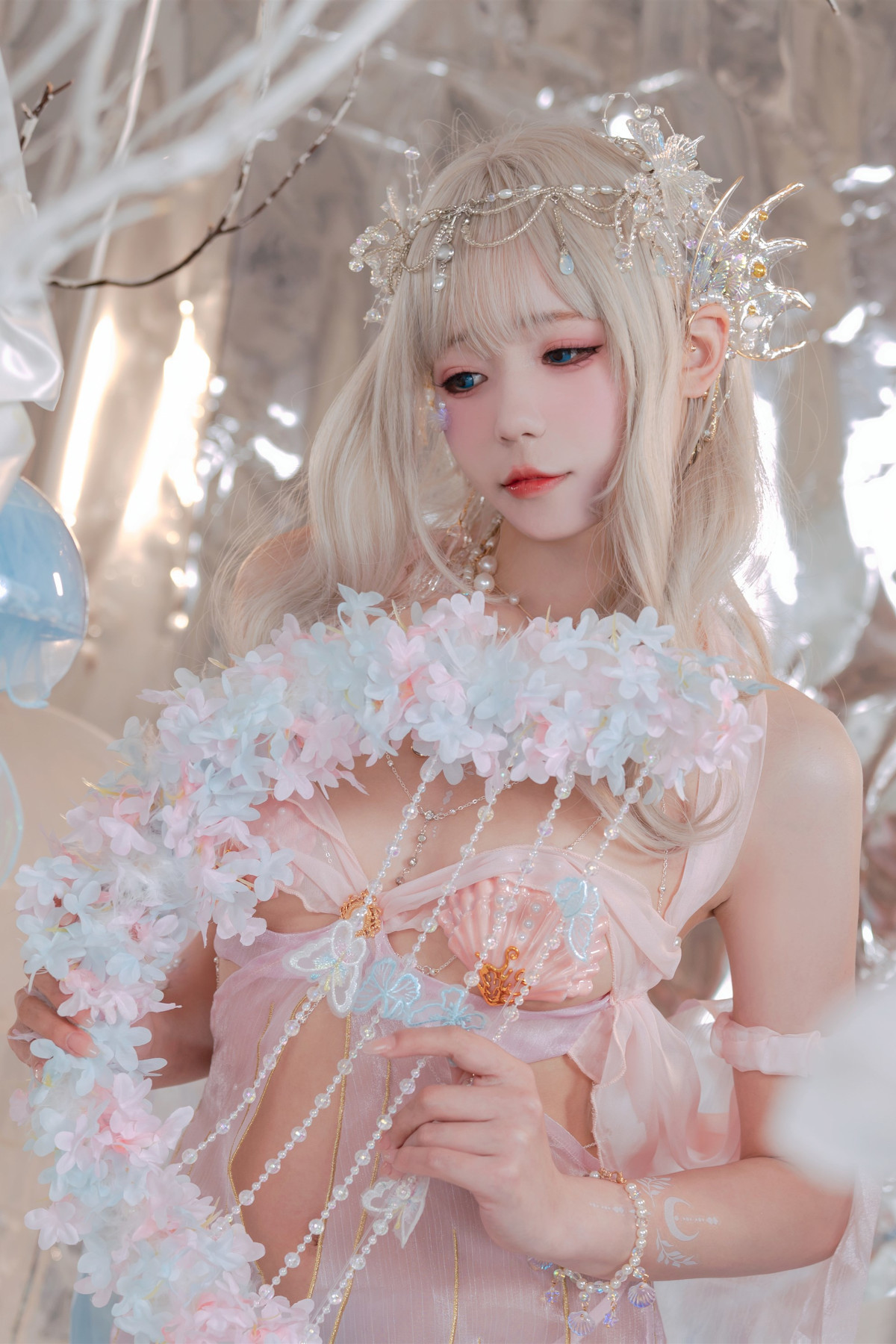 Cosplay 咬一口兔娘 海的女儿 Mermaid 14