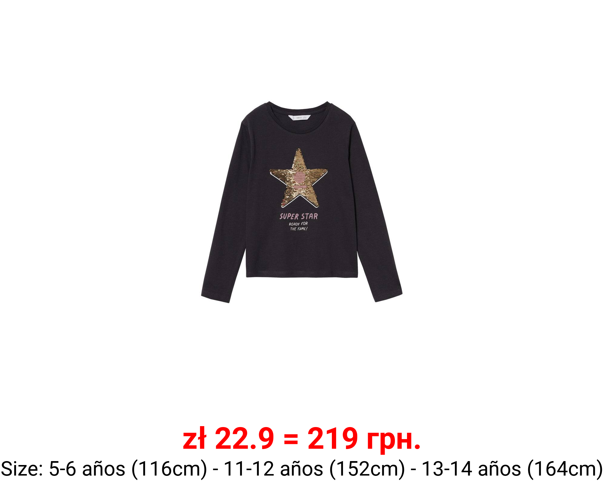 Camiseta estampada lentejuelas