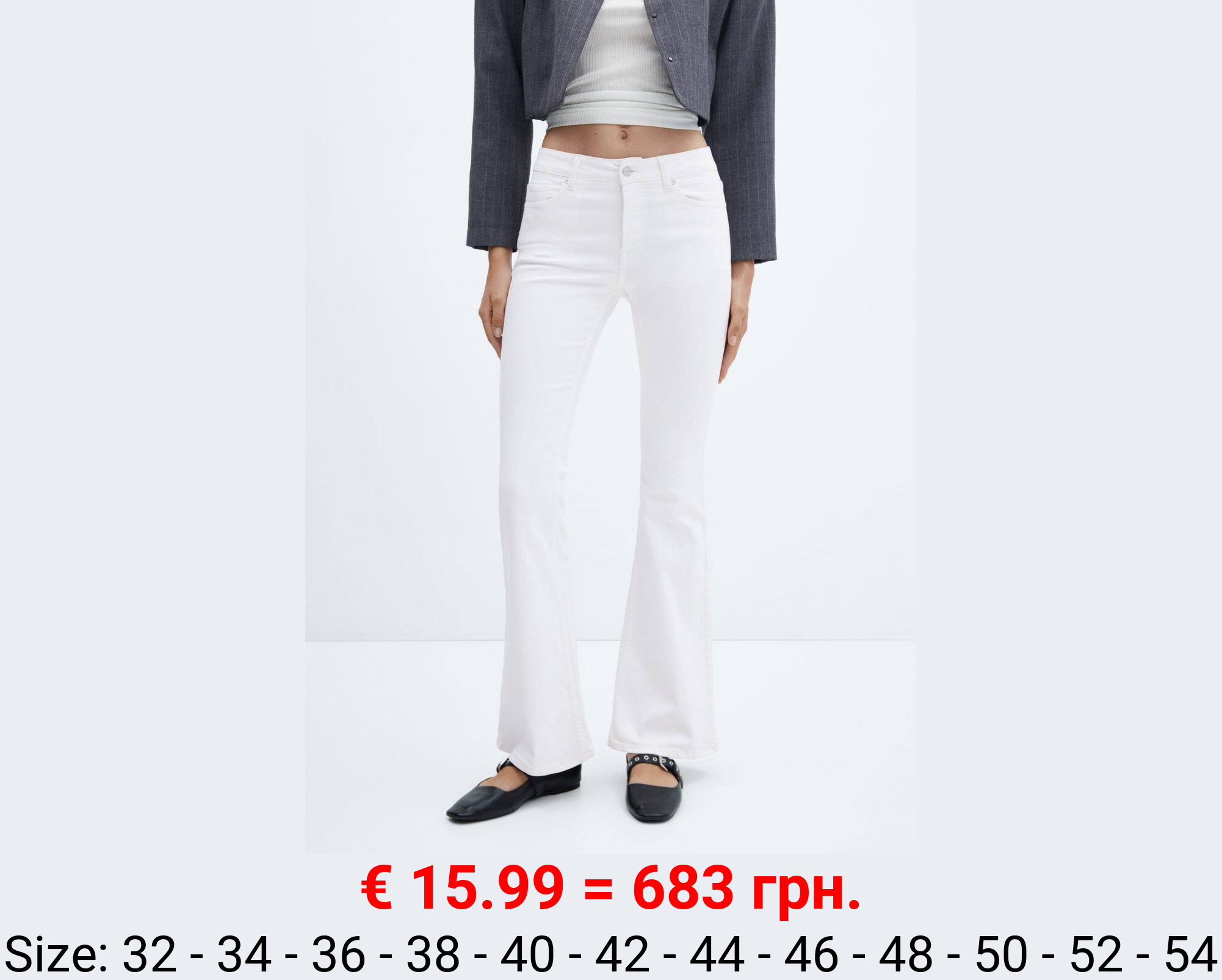 Jeans flare tiro medio