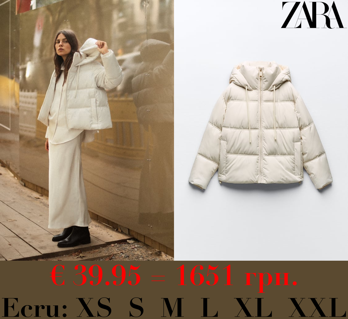 WATER AND WIND PROTECTION CROPPED PUFFER ANORAK