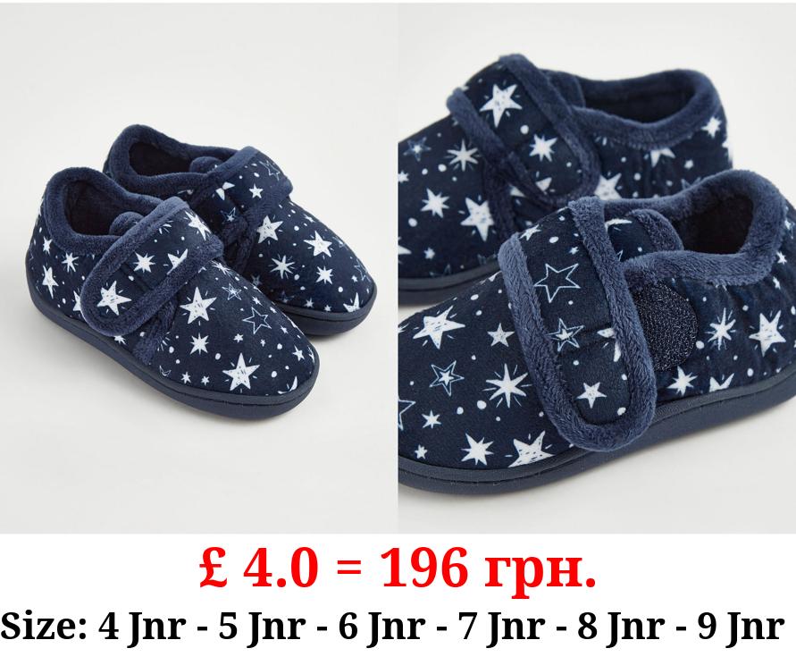 Navy Star Cupsole Slippers