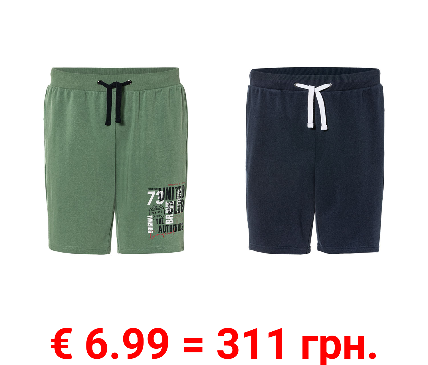 LIVERGY® Herren Sweatbermuda mit hohem Baumwollanteil