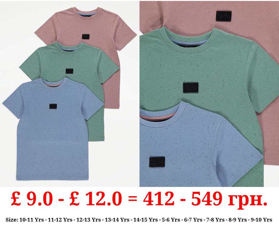 Pastel Flecked T-Shirts 3 Pack