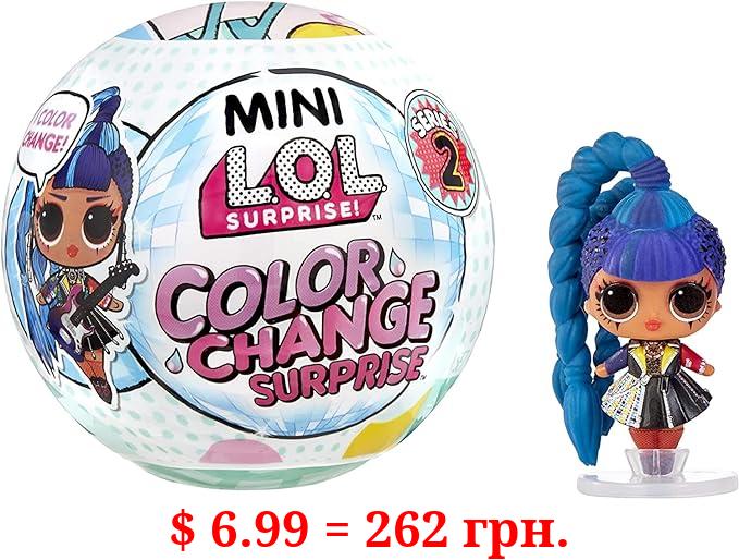 L.O.L. Surprise! Mini LOL Surprise Color Change Surprise Series 2 Mini Collectible Doll with 5+ Surprises, Holiday Toy, Stocking Stuffers, Great Gift for Kids Girls Ages 4 5 6+ Years Old & Collectors