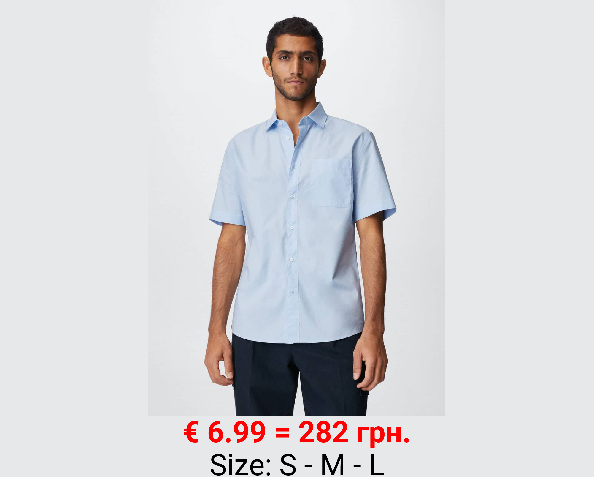 Camisa algodón manga corta