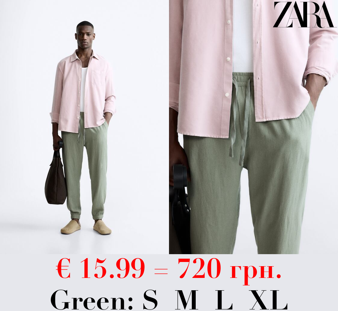 VISCOSE - LINEN TROUSERS