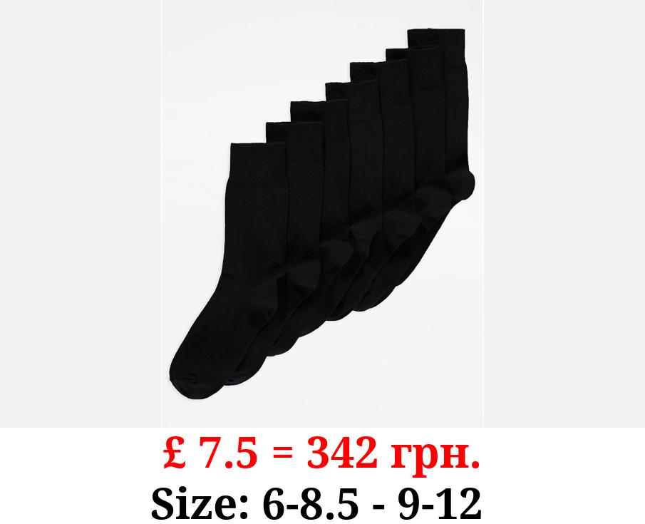 Black Ankle Socks 7 Pack