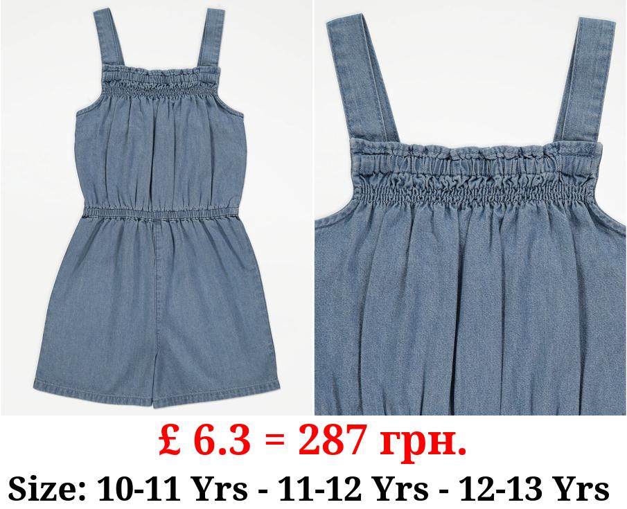 Denim Strappy Playsuit