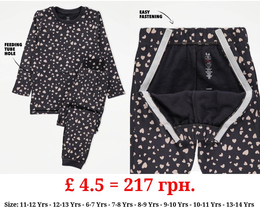 Easy On Adaptive Grey Heart Sweatshirt and Joggers Outfit