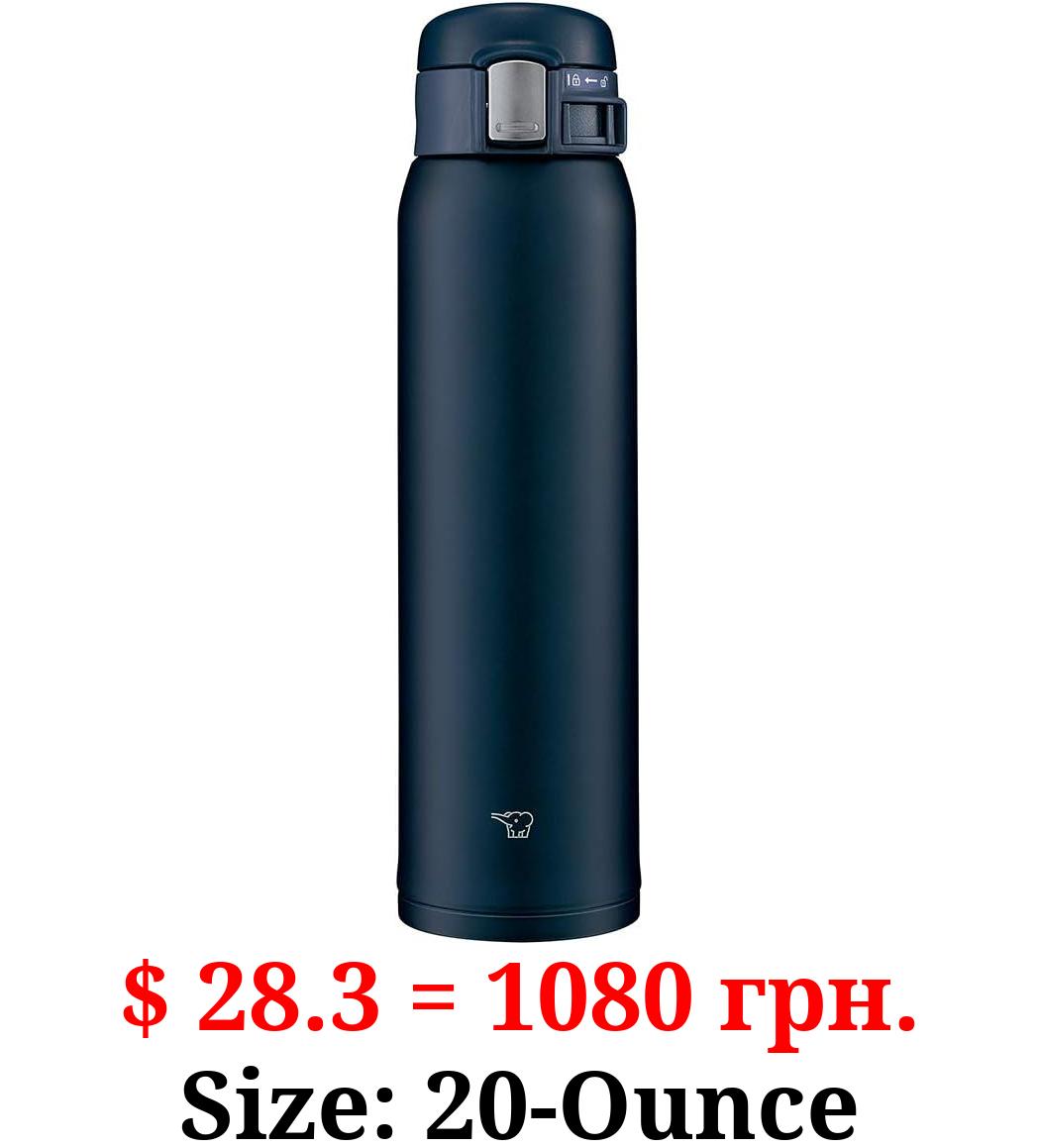 Zojirushi (ZOJIRUSHI) Water bottle direct drinking [One-touch open] Stainless mug 600ml Navy SM-SF60-AD