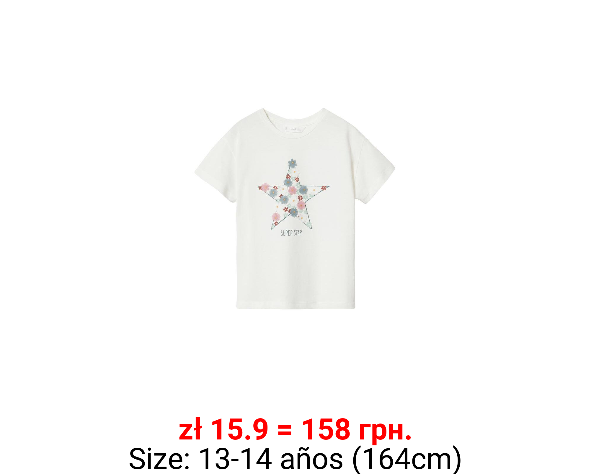 Camiseta flores relieve