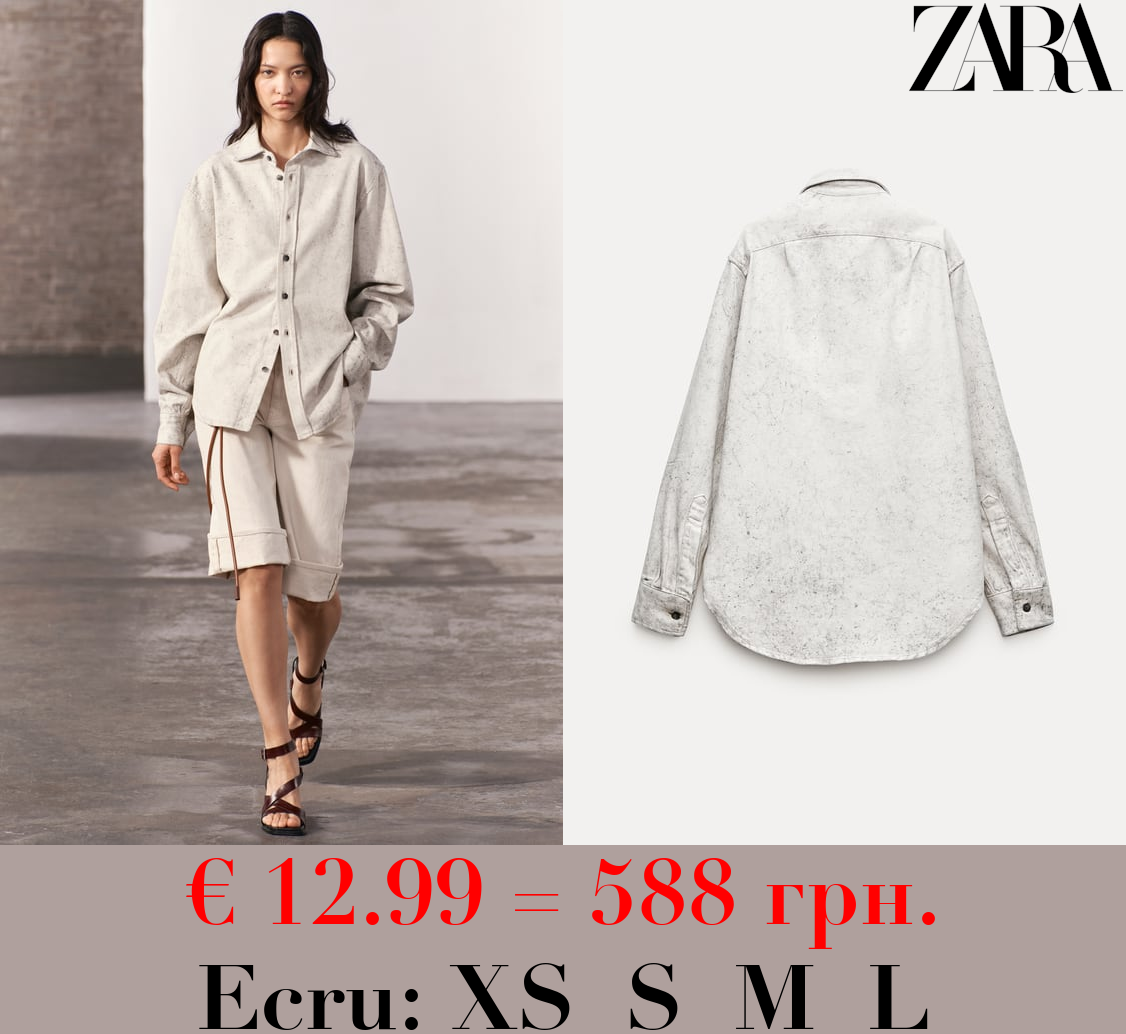 ZW COLLECTION OMBRÉ DENIM SHIRT