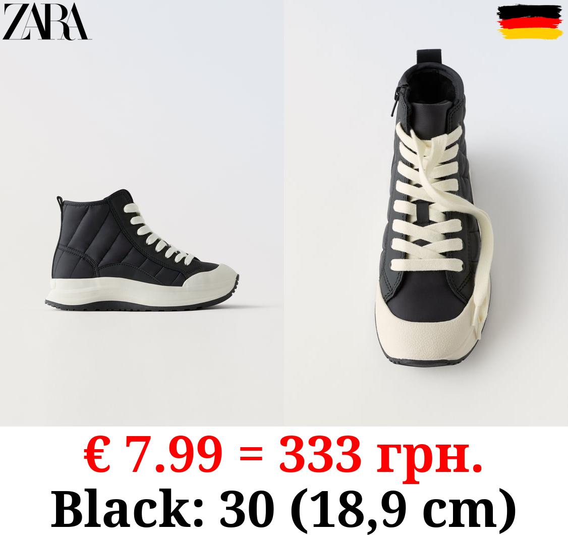 QUILTED HIGH-TOP SNEAKERS