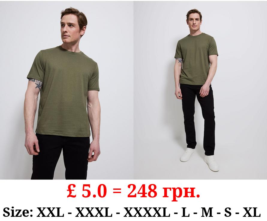 Khaki Crew Neck T-Shirt