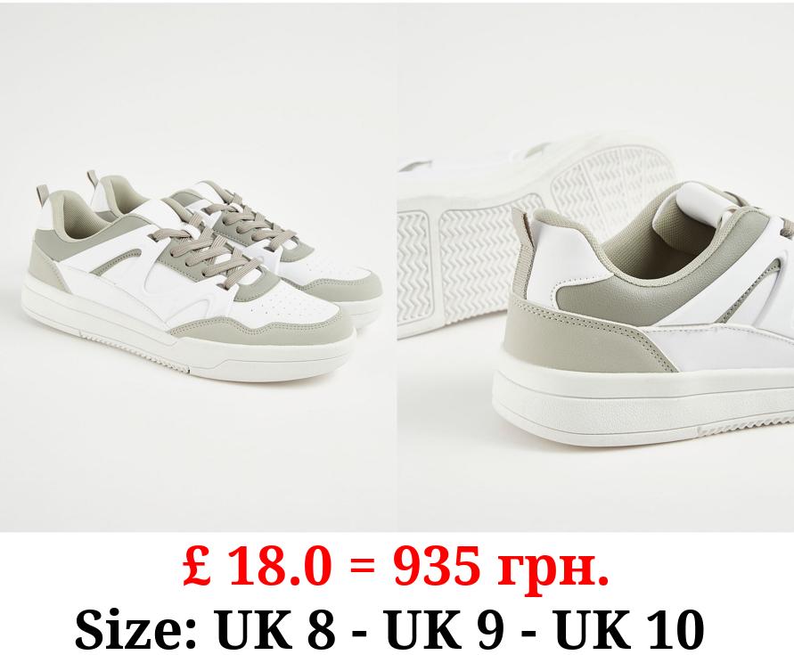 Sage Green Lace Up Trainers