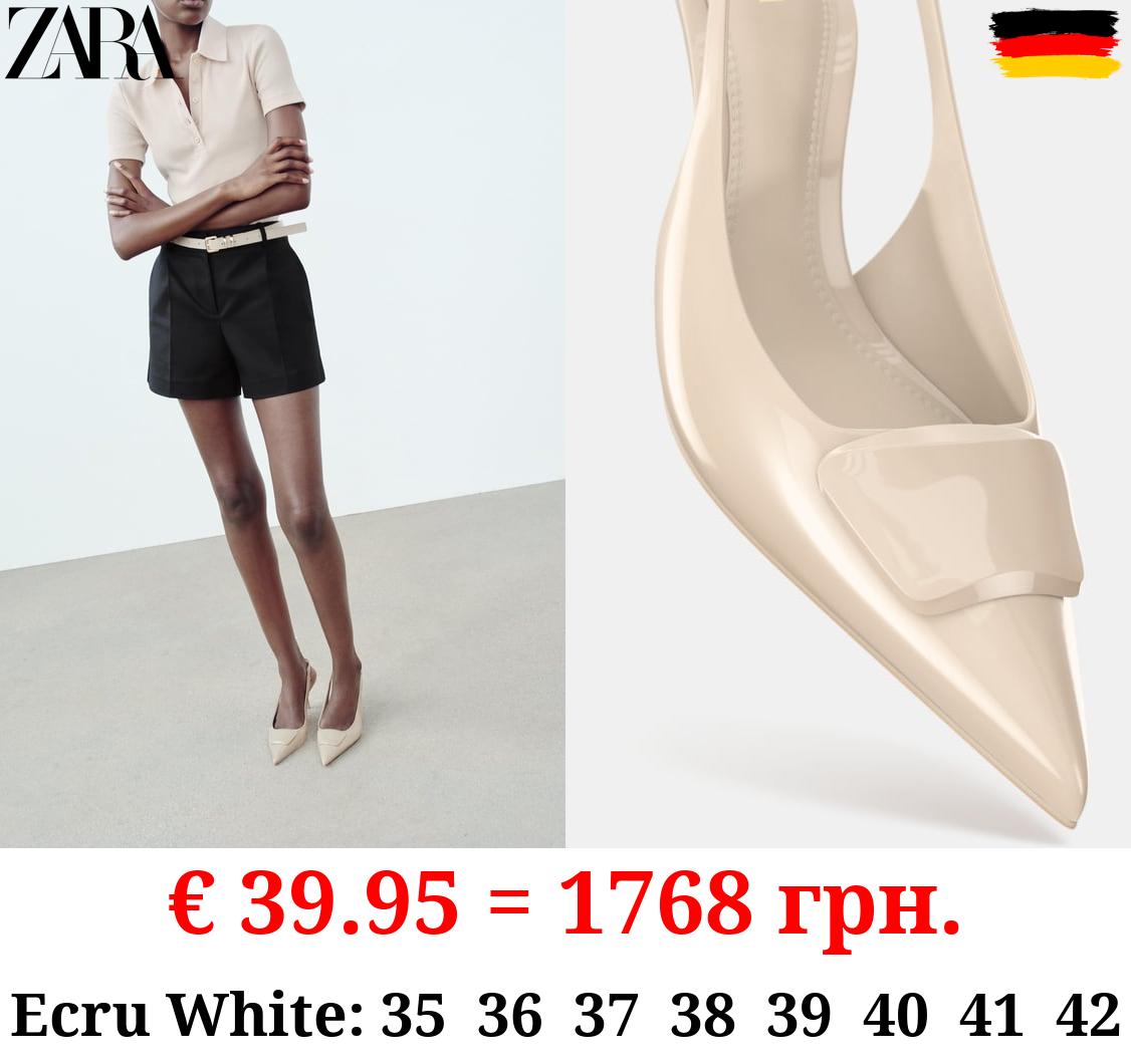 EMBELLISHED HIGH-HEEL SLINGBACK SHOES