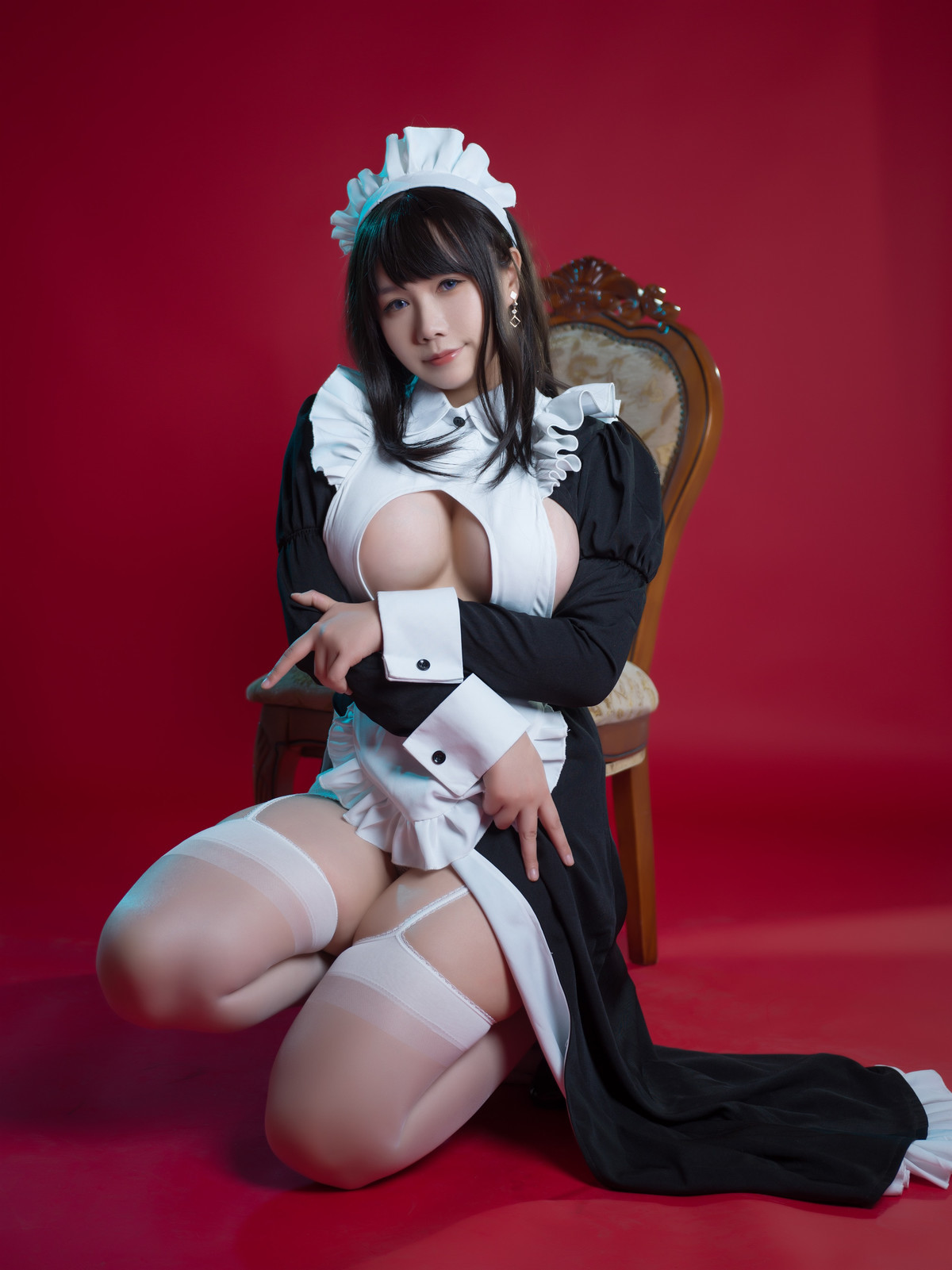 Cosplay 麻花麻花酱 女仆系列 48