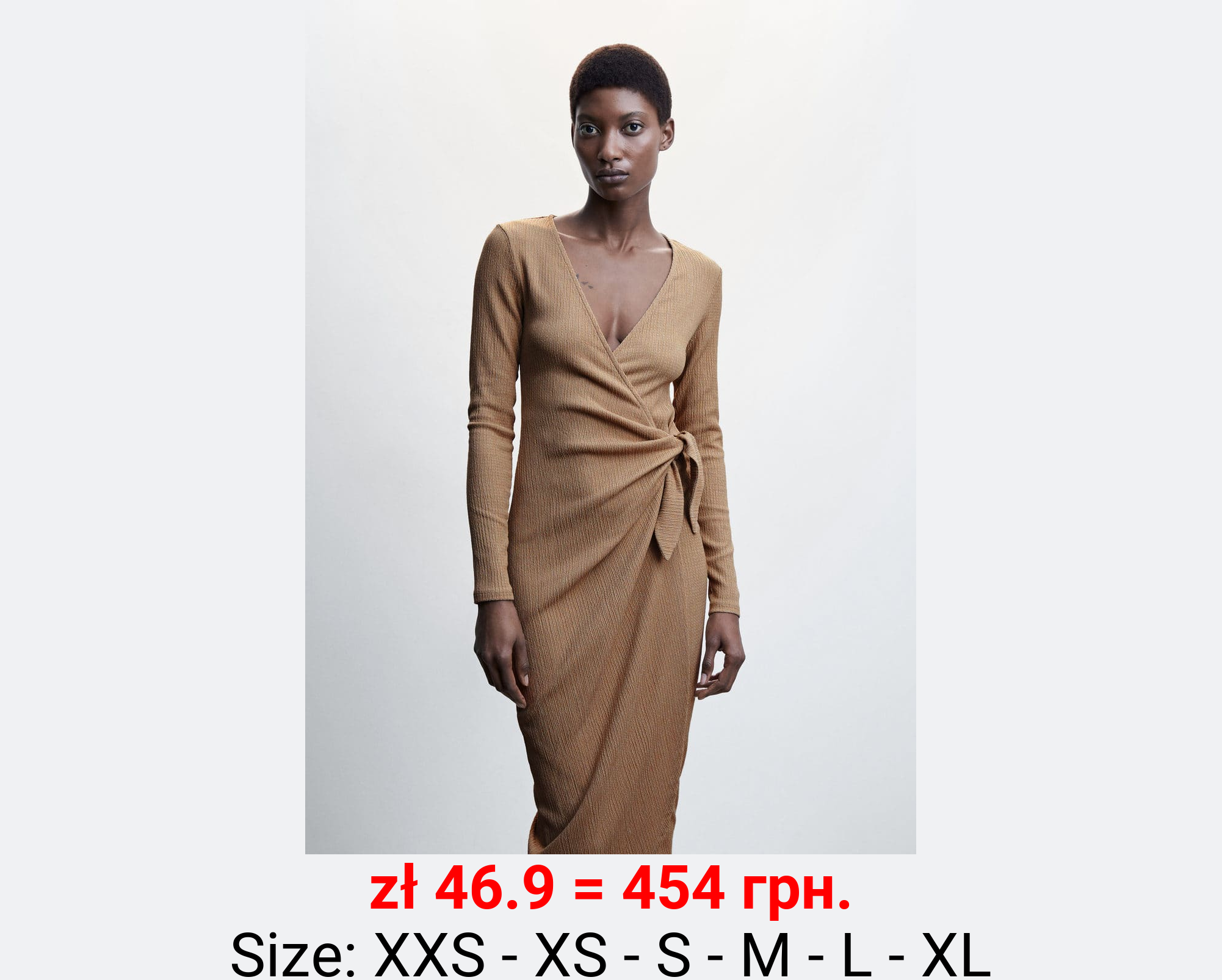 Vestido cruzado lazo