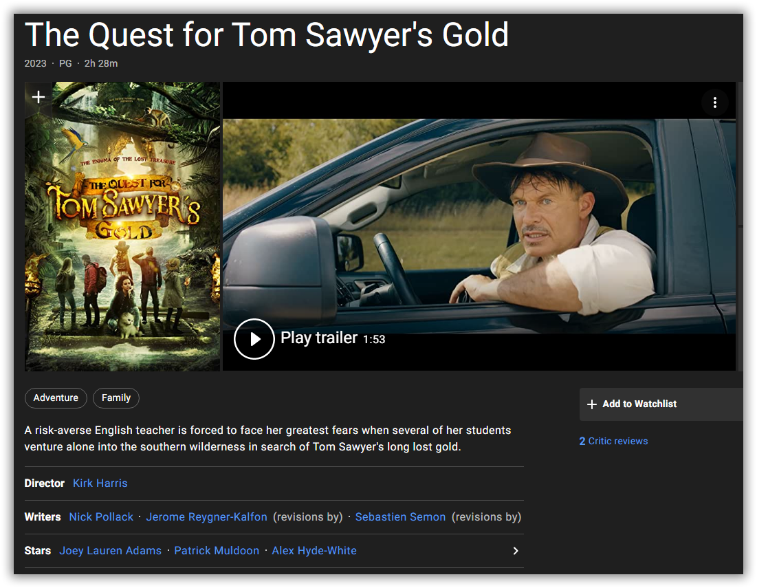 The Quest For Tom Sawyer S Gold 2023 WEB DL 1080p Telegraph