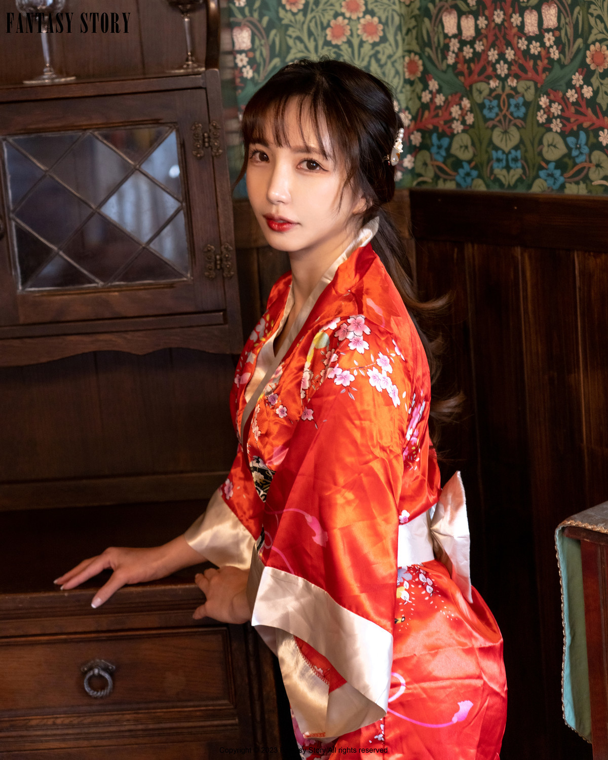 Rua 루아, [Fantasy Story] A Girl in a Red Yukata Set.01 3