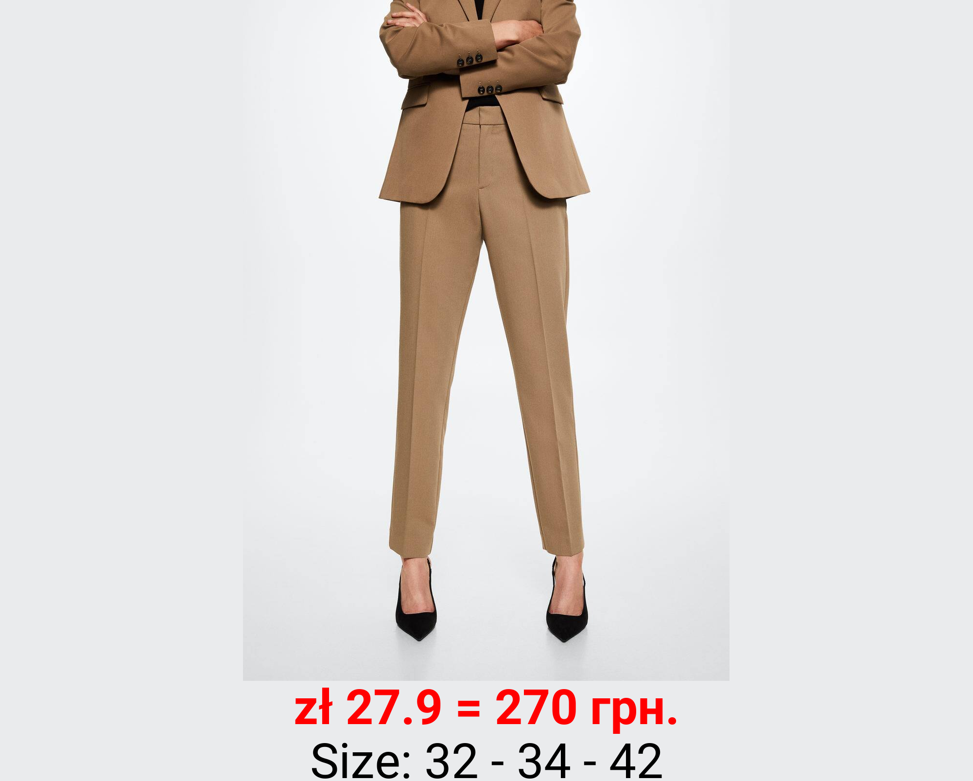 Pantalón traje pinzas